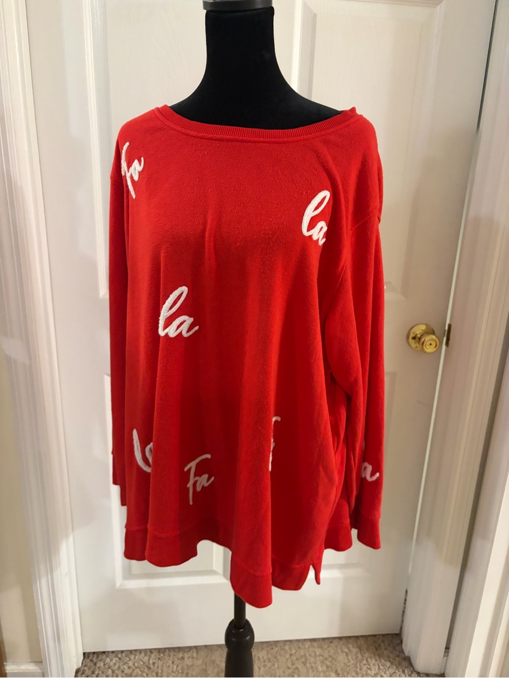 Jane & Delancey long sleeve 3D red Christmas‎ pullover sweatshirt women’s 1X